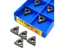10 Pièces MMT16ER AG60 H01 16IR AG60 H01 MMT11ER AG60 H01 11IR AG60 H01 Outil De Tour À Lame En Alliage Dur Outil CNC Outil De Tournage À Lame Filetée Plaquettes de Carbure CNC(11ER AG60 H01)