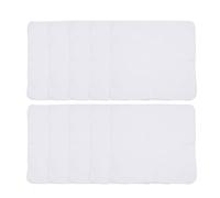 10 Pièces Mouchoir Démaquillant en Coton Double Couche 28x28 CM | Tissu Coton, Usage Visage et Maquillage, Blanc ou Bleu, pour Garçon Fille et Soignants