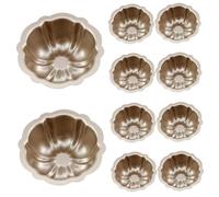 10 pièces moule à gâteau cannelé 4 pouces mini moule à gâteau antiadhésif petits moules en acier au carbone pour la cuisson facile démouler citrouille pour cupcakes, brownies