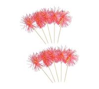 10 Pièces Multifonctionnel En Bois Gâteau Haut Coloré Guirlandes Bâtons Ornement Pour Anniversaires Mariages Anniversaire Décorations Amicales