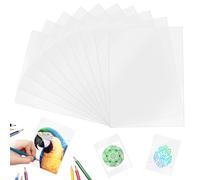 10 Pièces Mylar Feuilles de Pochoirs, Mylar Vierge Pochoir Feuilles de Mylar Stencil Sheets Feuille Plastique A4 Feuilles de Pochoirs à Dessin en Plastique Vierges pour Faire Votre Propre Pochoir