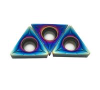 10 pièces Nano Blue TCMT16T304 KT7030 TCMT16T308 Outil de tournage CNC en métal dur for la trempe acier inoxydable(TCMT16T308 KT7030)