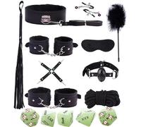 10 PièCes Noir Lisse Cuir Pratique Set avec 5 Vert Fluorescent Cube DéS Accessoires - K + 2