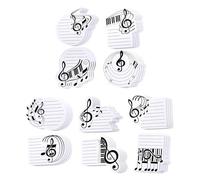 10 pièces Note de musique forme bâton bloc-Notes ensemble auto-adhésif mémo Notes auto-adhésif bloc-Notes ensemble réutilisable adhésif bloc-Notes