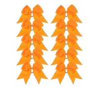 10 Pièces Nœuds pour Cheveux pour Filles, Orange, 8 Pouces, Tissu | Usage Scène et Coiffures, Résistance à Déformation, Sécurité, Look , Lot Décoratif