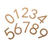 10 Pièces Numéros de Maison en Acrylique Doré, Effet 3d Moderne | Plaque Murale pour Porte D'entrée, Usage Hôtel ou Appartement, Finition Dorée, Style Chic