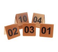 10 Pièces Numéros de Table Acrylique 1 à 10, Chevalets Doubles Faces en | Format 6x5,7x5cm, Pose Autonome Stable, Visibilité Latérale, pour Restaurants, Fêtes, Files D’Attente ou Scènes D’Enquête