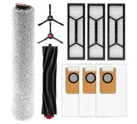 (10 pièces) Omni S1 Pro Pièces de rechange kit d'accessoires pour eufy Omni S1 Pro aspirateur robot, 1 Brosse rotative, 1 serpillière, 2 brosses latérales, 3 sacs à poussière, 3 filtres HEPA