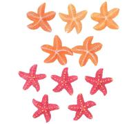 10 Pièces Ornement D'aquarium Étoiles de Mer Brillantes en Résine | Décoration Micro-paysage, Détails Soignés, Style Élégant, pour Aquarium et Scènes Miniatures