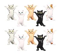 10 Pièces Ornements De Chat De Dessin Animé, Ornements Intéressants, Ornements De Chat Mignon, Décorations Créatives, Ornements De Décoration De Maison, Décorations De Bureau