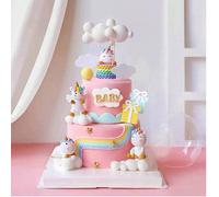 10 pièces ou 1 pièce Décorations de gâteau licorne, nuage, montgolfière. Décorations de gâteau thème licorne, convient pour les décorations de gâteau de baptême, les décorations de gâteau pour la révé