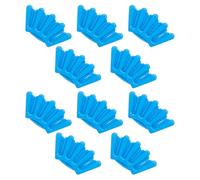 10 Pièces Outil de Tresses à Cinq Doigts, Chignon en Éponge Bleu | Plastique et Résine, Réutilisable et Facile à Nettoyer, pour Matins Chargés et Voyage