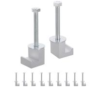 10 Pièces Outil pour Camion en Aluminium, Pince J Argentée | Montage Sûr des Coffres, Résistance aux Vibrations, Finition Argentée, Usage Quotidien et Entretien du Véhicule