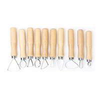 10 pièces outils d'argile en céramique poterie sculpture ensemble d'outils de sculpture, argile poterie sculpture cire savon modélisation outils de sculpture, kit de sculpture en argile bricolage