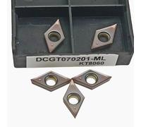 10 pièces outils de tornade CNC for acier inoxydable, DCGT11T304 DCGT11T302 DCGT070201 ML KT8060 (DCGT070201-ML KT8060)