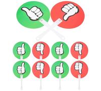 10 Pièces Paddles de Vote Réutilisables en Plastique | Utilisation Intérieure et Extérieure, Faciles à Manipuler, Multi-usages Pratiques, Accessoire Scolaire pour Enseignants