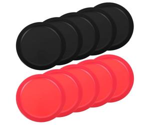 10 Pièces Palet de Rechange pour Table de Air Hockey 64mm | Bords Arrondis Polis, Léger et Portable, Usage Compétition et Salle de Jeu, Compatible Buts