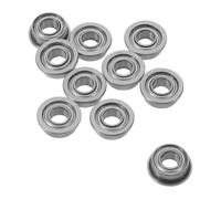 10 Pièces Palier à Bride en Acier Inoxydable, Cuvette Scellée | Structure à Bride Intégrée, Usage Atelier et Machines, Argenté, pour Roues et Télécopieurs