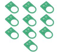 10 Pièces Panneau de Démarrage D'urgence Adhésif Acrylique Vert 22mm | Usage Intérieur et Extérieur, Visibilité Élevée, Fond Vert Lettres Blanches, pour Ateliers et Usines