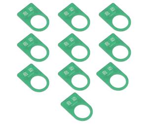 10 Pièces Panneau de Démarrage D'urgence Adhésif Acrylique Vert 22mm | Usage Intérieur et Extérieur, Visibilité Élevée, Fond Vert Lettres Blanches, pour Ateliers et Usines