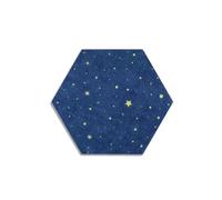 10 pièces panneau de feutre hexagonal auto-adhésif mur Bulletin mémo tableau d'affichage for bureau à domicile salle classe autocollant mural décor créatif pour Bureau et Cuisine(Blue)