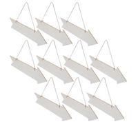 10 Pièces Panneau Directionnel en Bois Vierge, Personnalisable | Découpe Plate Réversible, Corde Incluse, Surface Lisse, Aspect Rustique, pour Mariage et Ferme