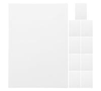 10 Pièces Panneaux de Peinture sur Toile Vierge pour Artistes | Bois et Coton, Surface Texturée, Support Rigide, Atelier ou Croquis Extérieur, Lot de Panneaux Blancs