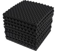 10 pièces Panneaux insonorisants, Absorbeurs de son, Tapis d'isolation acoustique (Noir)