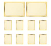 10 Pièces Papier A4 Vierge à Bordure Dorée, Épais, pour Diplômes | Impression Longue Durée, Format Standard A4, Beige, pour Enseignants, Organisateurs D'événements, Encadrement