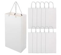 10 Pièces Paquet à Bouteilles de Vin Blanc, Papier Kraft Épais | Pochettes Présents Robustes, Format Portable pour Bouteilles de Vin Rouge, Usage Visite et Noël