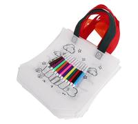 10 Pièces Paquet à Colorier DIY en Tissu Non Tissé | Lot avec Feutres Aquarelle, Activité Créative pour École et Anniversaire, Poignée Couleur Aléatoire