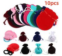 10 pièces/paquet de pochettes en velours en forme de calebasse, sacs de cadeau d'emballage de collier et de bracelet, petits sacs en tissu pour les faveurs de mariage/mini sacs de bénédiction, protect