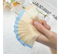 10 pièces/paquet Extensions de cheveux à bande adhésive mini, cheveux humains réels, blond mis en évidence, trame de peau invisible, non-Remy, extensions de cheveux à bande adhésive Cheveux humains