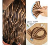 10 pièces/paquet Extensions de cheveux à clipser mini, cheveux humains réels, blond mis en évidence, trame de peau invisible, non-Remy, extensions de cheveux à clipser Cheveux humains