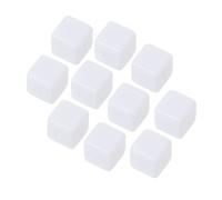 10 pièces/paquet Nouveau acrylique 16/18/20 mm Blanc Blanc Blanc Accessoires de jeu Outils mathématiques Coin carré Cube Transparent