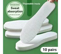 10 pièces/paquet Semelles intérieures en pulpe de bois jetables, convient pour les baskets et les chaussures décontractées, ultra fines, absorbant l'humidité, anti-odeur pour hommes et femmes CN37-38,