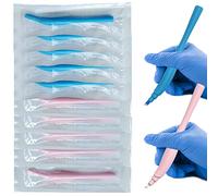 10 pièces/paquet stylo jetable Microblading aiguilles de Microblading manuel stylo de tatouage des sourcils fournitures de Microblading aiguilles de maquillage permanentes