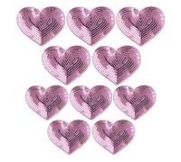 10 Pièces Patchs À Paillettes En Forme De Coeur, Patchs De Broderie Coeur D'Amour, Patchs Thermocollants, Patchs En Tissu D'Amour Bricolage, Timbres De Broderie Patch