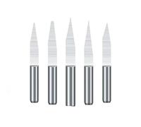 10 pièces PCB 3D gravure Bit 10/15/20/25 degrés V forme sculpture Bits pointe 0.1-0.7mm carbure de tungstène PCB 3D fraise(10PCS degree10X0.3mm)