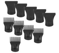 10 Pièces Peigne Accessoire Sèche-cheveux en Nylon Noir, Léger | Diffuse les Cheveux Uniformément, Maximise le Volume, Design Simple et Soigné, Usage Maison et Voyage