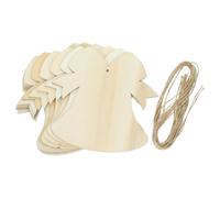 10 Pièces Pendentif de Noël en Bois, Décorations Sapin | Bois Beige, Surface Lisse des Deux Côtés, Trou Discret, pour Fenêtre, Porche et Vitrines