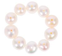 10 Pièces Perles de Culture D'eau Douce Blanches, Rondes, Percées | Lot de Perles en Vrac, Créateurs Amateurs et Designers, Perçage Manuel Précis, Bijoux Artisanaux