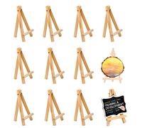 10 Pièces Petit Chevalet Triangle, Mini Chevalet D'Affichage Bois, Mini Chevalet en Bois Pliable, Mini Bois Chevalet, Petit Chevalet d'art pour Mini Présentoir pour Photos, Support de Cartes