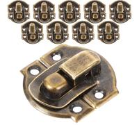 10 Pièces Petit Loquet de Boîte en Métal, Style Antique 27x30 MM | Fermoir Rétro à Surface Lisse, Forme Élégante, Pose Facile sur Boîte à Thé ou Meuble en Bois, Présentation Soignée