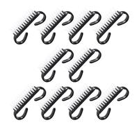10 Pièces Petite Brosse à Ongles en Corne Noire en Plastique | Légère et Robuste, Facile à Transporter, pour Salons D’ongles et Salles de Bain