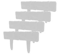 10 Pièces Petite Clôture de Jardin PVC Blanche Compacte | Panneaux Réutilisables, Installation Simple et Structure Robuste, Bordure Décorative pour Pot de Fleurs et Pelouse