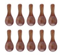 10 pièces petite cuillère à sel en bois, Mini cuillères à dégustation miel café thé cuillères à sucre Condiments cuillères à sel pour la cuisine cuisine