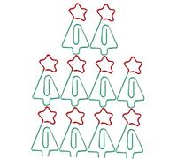 10 Pièces Petits Trombones en Forme d'arbre De Noël Trombone en Métal Marque-Page Papeterie École Papeterie