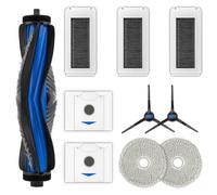 (10 pièces) Pièces de rechange pour ECOVACS DEEBOT N30 Omni, N30 Pro Omni aspirateur robot, 1 brosse rotative, 2 brosses latérales, 2 sacs à poussière, 3 filtres HEPA, 2 serpillères, kit d'accessoires