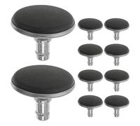 10 Pièces Pieds Fixes de Bureau Réglables, Roulettes de Chaise | Argenté, Insertion à Clip, Antidérapantes et Silencieuses, pour Chaises de Bureau et Rayonnages